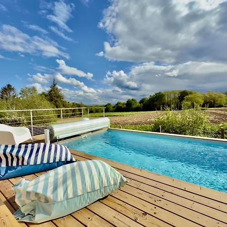 别墅 Maison Des Chenes 64 - Entire House With Heated Pool & 布科